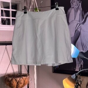 Athletic White Pleated Back Performance Golf Tennis Skort Womens XL
